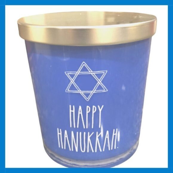 RAE DUNN Sugar Cookie Blue and White Hanukkah Candle RARE FIND!! NWT - Picture 5 of 7